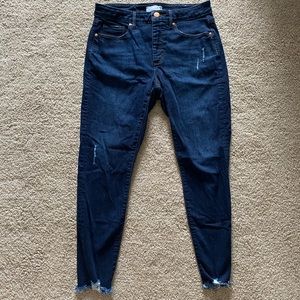 Loft dark wash curvy skinny jeans